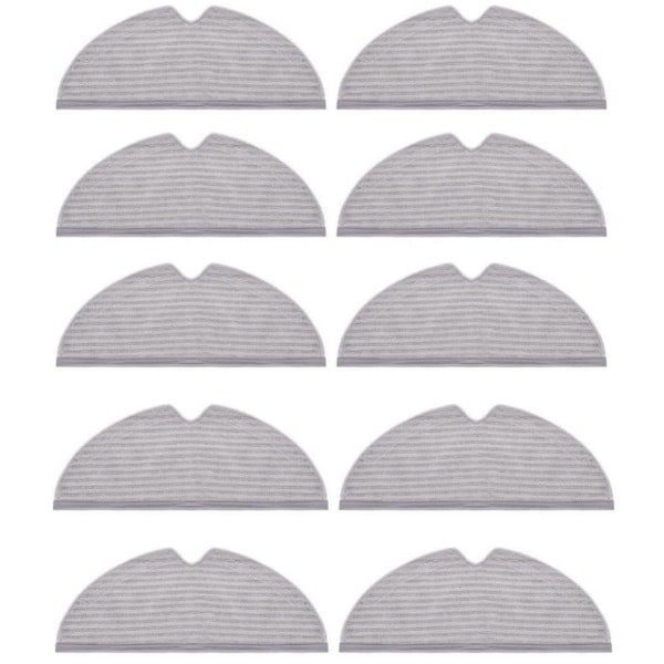 10 stuks - Dweildoek geschikt voor roborock P50/P5 /P55 S50/S501/S502/S51/S55/T60RR/T61RR/T65RR/T70RR/T71RR/S5 MaX/S6 MaxV - Stofzuiger onderhoud en reinigings accessoires - dweildoek lichtgrijs robotstofzuiger onderdelen