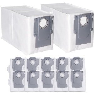 12 stuks stofzakken als vervanging geschikt voor Roborock Q Revo Robot / S8 MaxV Ultra / S8 Max Ultra / Qrevo MaxV robotstofzuiger, 2,7 l grote capaciteit
