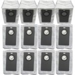 12 stuks - stofzuigerzakken - geschikt voor UWANT U300 & U300 MAX - 11.9*14.3*16cm - voor robotstofzuiger - reserveonderdelen - grijs