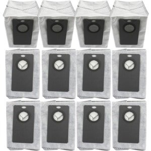 12 stuks - stofzuigerzakken - geschikt voor UWANT U300 & U300 MAX - 11.9*14.3*16cm - voor robotstofzuiger - reserveonderdelen - grijs