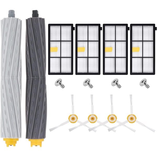 14-delige set - OnderhoudssetAccessoirespakket voor Vervangende onderdelen en accessoiresset voor iRobot Roomba 800 en 900 serie stofzuigers: 860-865-866-870-876-880-886-966-971-976-980-voor robotstofzuiger - roomba onderdelen-Vervangingsonderdelen