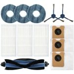 15-delige accessoireset Geschikt voor de Eufy Omni C20 robotstofzuiger, inclusief 1 hoofdborstel, 4 zijborstels, 4 dweilen, 3 filters en 3 stofzakken