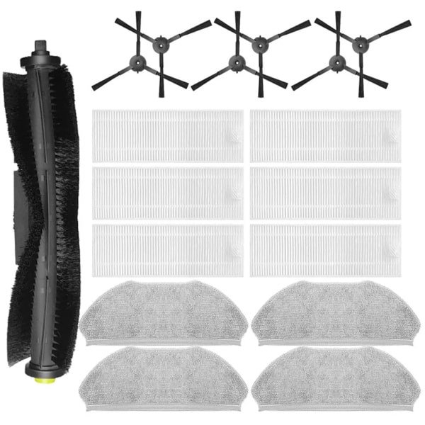 17 stuks geschikt voor 360 S10 X100 MAX Robotstofzuiger Accessoires Hoofd- en zijborstelfilterset