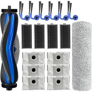18 stuks Accessoiresets geschikt voor Ecovacs Deebot X9 pro Omni/X9 pro Robotstofzuiger Vervangende Onderdelen, 1 Hoofdborstel 1 Mop Roller 6 Stofzak 4 Filter 6 Zijborstel
