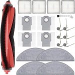20 Stuks accessoires geschikt voor Roborock Q10 S5/Q10 S5+/Q10 X5 robotstofzuiger - Stofzuiger onderdeel - Stofzuigeraccessoires - 1 hoofdborstels, 4 stofzakken, 4 dweilpads, 4 HEPA-filters, 6 zijborstels, 1 reinigingsborstel