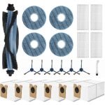 22-delige Accessoireset - Geschikt voor Eufy Omni C20 Robotstofzuiger - 1 Hoofdborstel, 6 Zijborstel, 4 Filter, 4 Dweilpads, 6 Stofzakken, 1 Reinigingsborstel - Vervangende Onderdelen