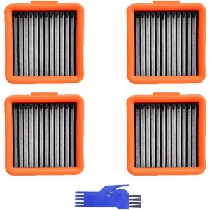 4 STUKS HEPA filter - geschikt voor UWANT D100 - D100 PLUS - D100 PRO - V8 & V10 - D5 - D5 PRO - A60 - A100 - A558 - voor robotstofzuiger - 62*57*29mm - met reinigingsborstel