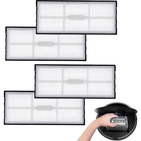 4-delige filteraccessoirekit geschikt voor Roborock S8/S8+/S8 Pro Ultra/S7/S7 Maxv/S7 Maxv Ultra/S7 Max Ultra/S7 Pro Ultra, filteraccessoirekit geschikt voor robotstofzuigers