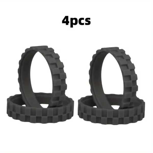 4 stuks Wielbanden voor iRobot Roomba 500 600 700 800 900 E5 I7 j7 + j9 - Antislip Rubberen Banden - Stil - Eenvoudige Montage - Vervangende Accessoires voor Robotstofzuigers