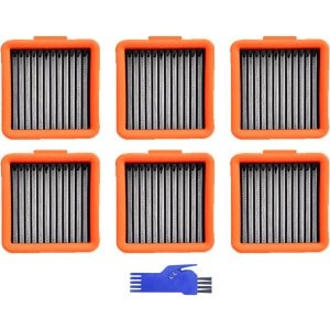 6 STUKS HEPA filter - geschikt voor UWANT D100 - D100 PLUS - D100 PRO - V8 & V10 - D5 - D5 PRO - A60 - A100 - A558 - voor robotstofzuiger - 62*57*29mm - met reinigingsborstel