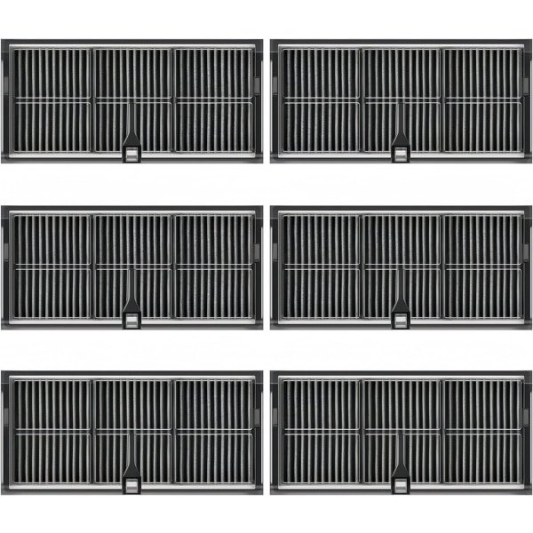 6 Stuks Filters HEPA-filter voor Dreame X40 Ultra/L10s Pro Ultra Heat/X40 Ultra Complete/L40 Ultra/X40 Master/X30 Ultra/X30 Pro Plus/X30 Pro Ultra robotstofzuiger - vervangingsfilter - accessoires