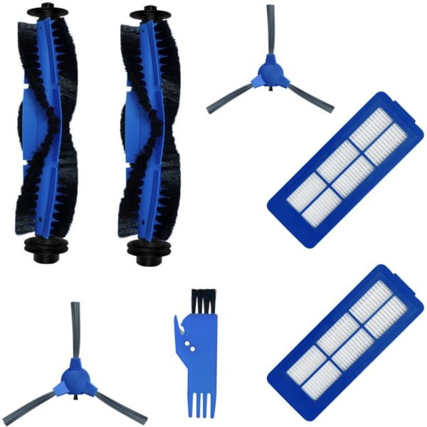 7 x Onderdelen - Accessoires Set - Geschikt voor Eufy 11S/15C/30C max/G30 robotstofzuiger(2 hoofdborstels, 2 zijborstels, 2 filters, 1 reinigingsborstel)