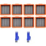 8 STUKS HEPA filter - geschikt voor UWANT D100 - D100 PLUS - D100 PRO - V8 & V10 - D5 - D5 PRO - A60 - A100 - A558 - voor robotstofzuiger - 62*57*29mm - met reinigingsborstel