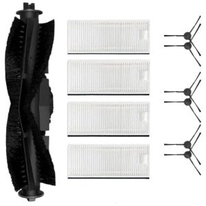 8-delige set vervangingsonderdelen voor robotstofzuigers - Geschikt voor Thamtu G11 robotstofzuiger - Rolborstel - Hoofdborstel - Zijborstel - Filter - HEPA-filter - Accessoires voor filterelementen - Accessoires en verbruiksartikelen - Wit, zwart