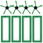 9-delige accessoirekit Geschikt voor Vorwerk Kobold VR200 VR300 robotstofzuigers - Reserveonderdelen: 4 HEPA-allergiefilters, 4 zijborstels