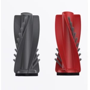 Accessoires voor de Roborock P20 Pro robotstofzuiger: een paar rolborstels, rood en zwart.