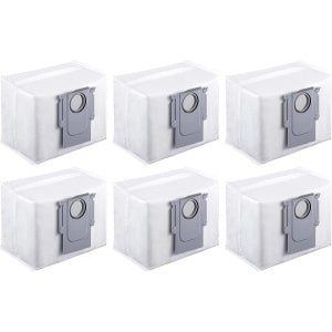 Accessoires voor robotstofzuigers - Vacuümzakken voor automatisch legen van de basisstation - Geschikt voor Roborock Q7+ Q7 Max Ultra Wegwerpstofzakken - Set van 6 stuks