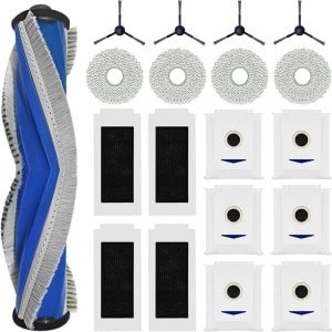 Accessoires voor stofzuigers - Geschikt voor T30 Ecovacs DEEBOT T30 PRO OMNI / T30 OMNI Vervangende accessoires voor robotstofzuigers - 1 hoofdborstel, 4 filters, 4 zijborstels, 4 dweilen, 4 antibacteriële stofzakken