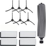 Accessoireset voor onderdelen van robotstofzuigers ILIFE A8 A6 X620 X623, vervangingsset inclusief 1 hoofdborstel, 6 zijborstels, 4 filters, 1 primair filter