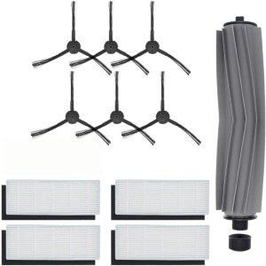 Accessoireset voor onderdelen van robotstofzuigers ILIFE A8 A6 X620 X623, vervangingsset inclusief 1 hoofdborstel, 6 zijborstels, 4 filters, 1 primair filter