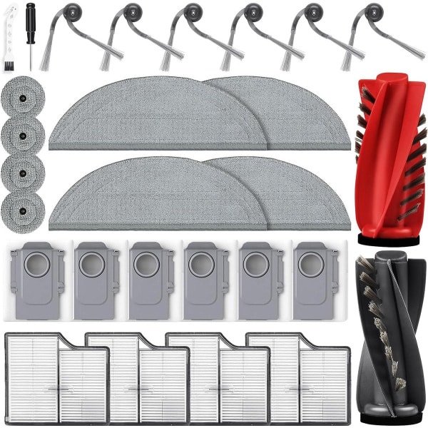 Allecto plus - Accessoires set voor robotstofzuiger | 28 stuks | Hoofdborstels | Stofzakken | Dweilpads | HEPA-filters | Zijborstels | Reinigingsaccessoires