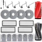 Allecto plus - Accessoireset voor robotstofzuiger: 1 hoofdborstel, 6 stofzakken, 4 dweilpads, 4 filters, 4 zijborstels, 1 reinigingsaccessoire.