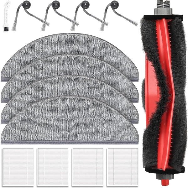 Allecto plus - Accessoireset voor robotstofzuiger, inclusief hoofdborstel, dweilpads, HEPA-filters, zijborstels.