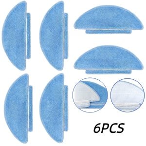 Dweildoeken - 6 Stuks - Geschikt voor Tikom L9000/SL60D/SG60/SL61 Robotstofzuiger - Vervangende Accessoires - Wasbaar Dweilpads - Herbruikbare