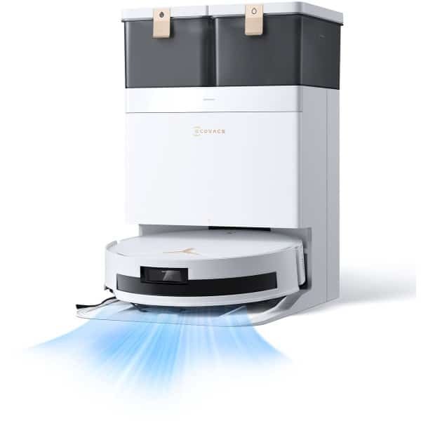 ECOVACS - DEEBOT T50 Max Pro Omni Gen 2 - Stofzuig- en dweilrobot - 18.500 Pa zuigkracht- Zelfreinigende Robotstofzuiger met Warmwater - Dweilsysteem - Automatisch Leegstation - Geschikt voor dierenharen