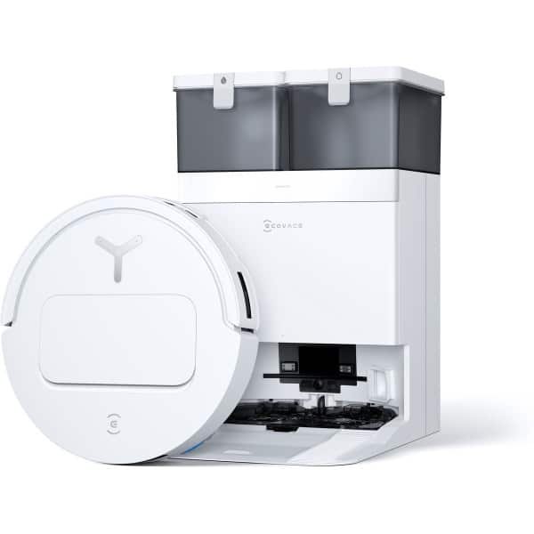 ECOVACS - DEEBOT T50 Omni wit Gen 2 EU - Stofzuig- en dweilrobot - 21.000 Pa zuigkracht- Zelfreinigende Robotstofzuiger met Warmwater - Dweilsysteem - Automatisch Leegstation - Geschikt voor dierenharen