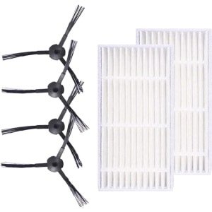Filters en zijborstels - Accessoire vervanging voor Robotstofzuiger - Geschikt voor E32 en MD-serie - Hoge Kwaliteit - Duurzaam materiaal.