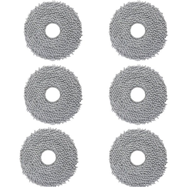 Geschikt voor Roborock P10 donkergrijs dweildoek - Robotstofzuiger Onderdelen - 6 Stuks