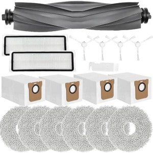 Geschikt voor Toepasselijke vervangende accessoires voor Xiaomi X20+, X10+, voor Dreame L10s Pro Gen 2, L10s Ultra, L10 Ultra, L10 Prime robotstofzuiger, Rolborstels + 6 Doek + 4 Stofzakken + 4 Borstels