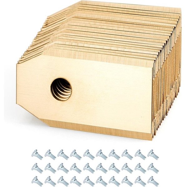 Intirilife 30x vervangingsmessen voor robotgrasmaaiers in TITAN - pak van 30 messen met roestvrijstalen schroeven voor robotgrasmaaiers compatibel met 105, 310, 315, 320/420/430x, R40I