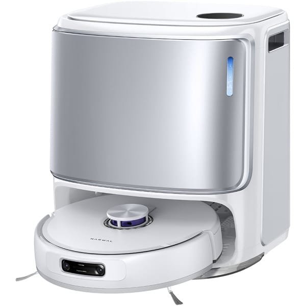 NARWAL Freo Z10 Ultra robotstofzuiger met zelfledigend basisstation, 18.000 Pa zuigkracht, AI Vision, DirtSense-technologie, klitvrije borstel, 45-75 °C heetwaterreiniging, LDS-navigatie, 8 N dweilen, wit