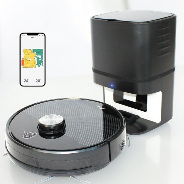 Robotstofzuiger "Willem" met leegstation" - tot 200m2- 6000Pa - Uitgebreide mapping - Leegt automatisch- Zelf lerende robotstofzuiger - Robotstofzuigers met dweilfunctie - Robotstofzuiger met laadstation -