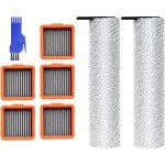 Rolborstel & filter - geschikt voor UWANT D100 - D100 PRO - V8 - V10 - V20 - D5 - D5 PRO - A60 - A100 - voor robotstofzuiger - 8 stuks - met reinigingsborstel