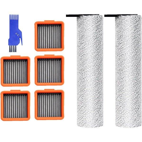 Rolborstel & filter - geschikt voor UWANT D100 - D100 PRO - V8 - V10 - V20 - D5 - D5 PRO - A60 - A100 - voor robotstofzuiger - 8 stuks - met reinigingsborstel