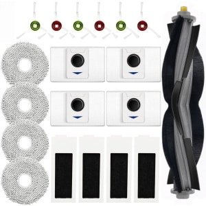 Stofzuiger Onderdeel - 19 stuks - Geschikt voor Ecovacs Deebot T20 Omni / T20 Max / T20 Pro Robotstofzuiger - 1 Hoofdborstels, 4 Reinigingsdoeken, 4 HEPA-Filters, 4 Stofzakken, 6 Zijborstels - Reserveonderdelen - Accessoireset