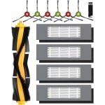 TOVBMUP Robotstofzuiger-accessoireset - 12-delige set - Geschikt voor Ecovacs Deebot N8/ N8+/ N8 Pro/ N8 Pro+/ N7, T8/ T8+/ T8 AIVI/ T8 AIVI+/ T8 MAX, T9/ T9+ en Ozmo 950/920 - 1 hoofdborstel, 4 filters, 6 zijborstels