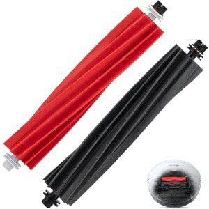 TOVBMUP Verwijderbare rubberen dubbele rolborstels - één paar - Geschikt voor Roborock S8/S8+/S8 Pro Ultra robotstofzuigers - zwart en rood