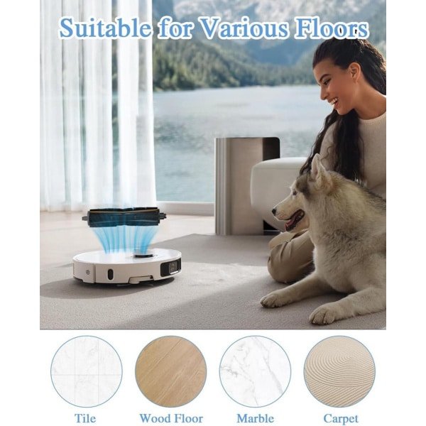 TriCut Borstel - Geschikt voor Dreame X40/X40 Pro/S30 Pro Ultra/X40 Ultra/L40 Ultra/X40 Master Zuigrobot - Anti-Klitten - Kookplaat Verwijdert Vervilt Haar - Vervangende Onderdelen - Borstel voor Robotstofzuigers