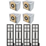 Vervangend HEPA-filter geschikt voor Eufy X10 Pro Omni Robotstofzuigers - Vervangende Onderdelenfilters - 4 Filters + 4 stofzakken