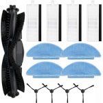 Vervangende Accessoireset - 13-delige - Geschikt voor Tikom L9000/SL60D/SG60/SL61 Robotstofzuiger - 1 Hoofdborstels, 4 Filters, 4 Zijborstels, 4 Dweildoeken - Reserveonderdelen