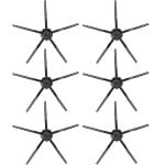Vervangende siliconen zijborstels - Geschikt voor Roborock T7S / T7S PLUS / G20 / G10 / G10S / G10S PRO / G10S PURE / S7 / S7MAXV ULTRA / T8 / Q7+ / Q7 MAX+ en S8 - Robotstofzuigers - set van 6 stuks - zwart