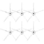 Vervangende siliconen zijborstels - Geschikt voor Roborock T7S, T7S PLUS, G20, G10, G10S, G10S PRO, G10S PURE, S7, S7MAXV ULTRA, T8, Q7+, Q7 MAX+ en S8 - Robotstofzuigers - set van 6 stuks - Wit