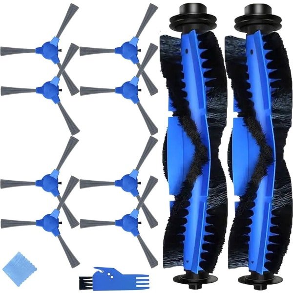 Vervangingsaccessoireset geschikt voor Eufy RoboVac 35C, 11S Max, 15T, 30C Max, G20, 15C, 15C Max, G30, G30 Edge, G40 Hybrid+ robotstofzuiger, 2 x hoofdborstels, 8 x zijborstels (10)