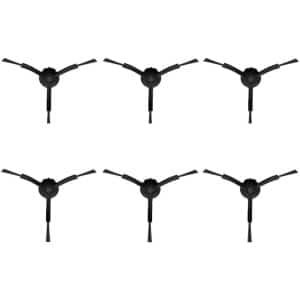 Zijborstel - Vervangende borstels voor robotstofzuigers - geschikt voor P10S PRO P10S PRO PLUS V20 QREVO MASTER QREVOSLIM. - zwart -6 stuks