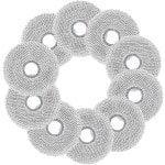 10 stuks vervangende mop - ∅13cm - geschikt voor Ecovacs Deebot T50 Omni/Pro/Max - T30 Pro Omni - T30S Pro/Combo/Complete - N30 Pro,X5,X2 robotstofzuiger - microvezel - herbruikbare
