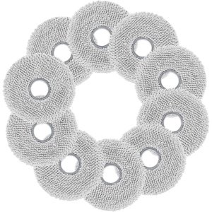 10 stuks vervangende mop - ∅13cm - geschikt voor Ecovacs Deebot T50 Omni/Pro/Max - T30 Pro Omni - T30S Pro/Combo/Complete - N30 Pro,X5,X2 robotstofzuiger - microvezel - herbruikbare